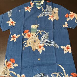 新品TOMMY BAHAMA トミーバハマ シルクアロハシャツ 37172 小さめUSAサイズM ST