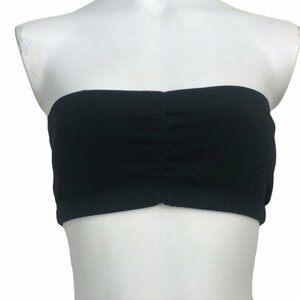 [kajularu* gear ] black L cotton 95% tube top bla non wire bla bra cup attaching strap less sports bra new goods 