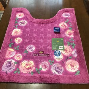  new goods toilet mat long Royal Collection oka slip prevention processing approximately 75×63.( pink ) made in Japan non-standard-sized mail 710 jpy .