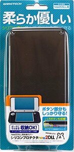 【中古】 new2DSLL用本体保護シリコンカバー シリコンプロテクタnew2DLL ブラック -NEW 2DSLL-