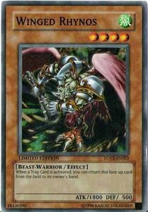 【中古】 YU GI OH Winged Rhynos Limited Edition fotb-ense2?Foilカ