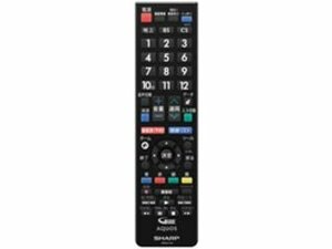 【中古】 シャープ[SHARP] シャープ液晶テレビ用リモコン ブラック系 【0106380512】