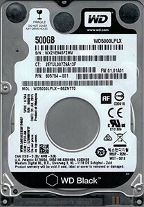 【中古】 WD5000LPLX-66ZNTT0 DCM EVOTJAK WX21E Western Digital 50