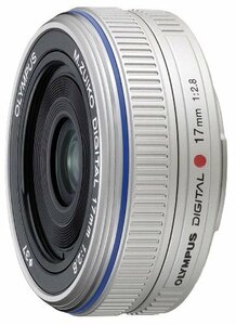 【中古】 OLYMPUS オリンパス パンケーキレンズ M.ZUIKO DIGITAL 17mm F2.8 シルバー