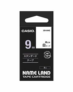 【中古】 カシオ ネームランド ラベルライター 純正 テープ 9mm XR-9WE 白地に黒文字