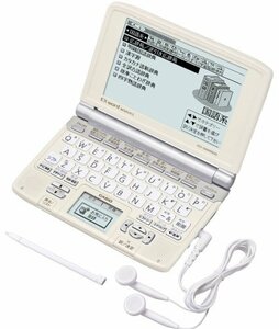 【中古】 CASIO カシオ Ex-word 電子辞書 XD-SW6500BG-CA スペシャルカラーベージュ 本革ケー