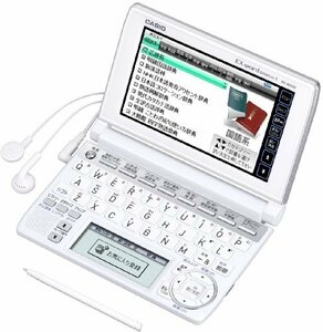 【中古】 CASIO カシオ Ex-word 電子辞書 XD-A6500WE ホワイト 辞書総合モデル ツインタッチパネ