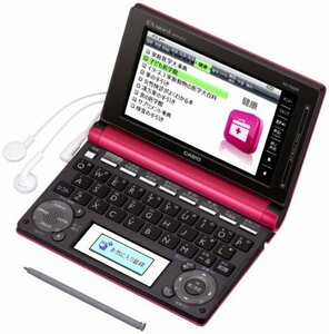 【中古】 CASIO カシオ 電子辞書 EX-word XD-D6200 (100コンテンツ 家庭 実用モデル ルージュ