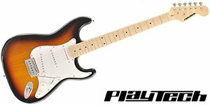 【中古】 PLAYTECH プレイテック エレキギター ST250 Maple Sunburst