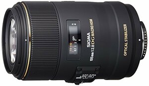 【中古】 SIGMA 単焦点マクロレンズ MACRO 105mm F2.8 EX DG OS HSM ニコン用 フルサイ