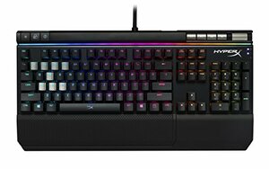 【中古】 HyperX Alloy Elite RGB ゲーミングキーボード 赤軸 ゲーマー向け USB充電ポート LE