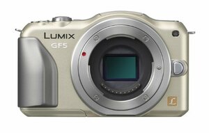 【中古】 パナソニック ミラーレス一眼カメラ ルミックス GF5 ボディ 1210万画素 シャンパンゴールド DMC-G