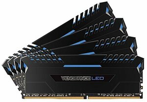 【中古】 CORSAIR Vengeance Blue LED DDR4 3000Mhz 32GB (8GBx4) 28