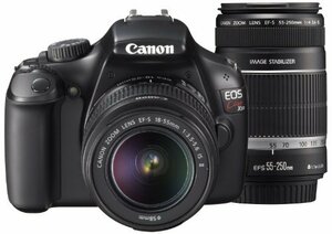 【中古】 Canon キャノン デジタル一眼レフカメラ EOS Kiss X50 ダブルズームキット EF-S18-55