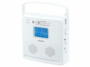 [ б/у ] Koizumi CD радио AM FM широкий FM соответствует сигнализация функция перевозка compact белый SAD-470