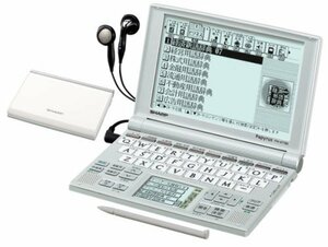 【中古】 シャープ 音声対応 タイプライターキー配列電子辞書 ノーブルホワイト PW-AT780W