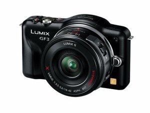 【中古】 パナソニック ミラーレス一眼カメラ LUMIX GF3 電動ズームキット エスプリブラック DMC-GF3X-