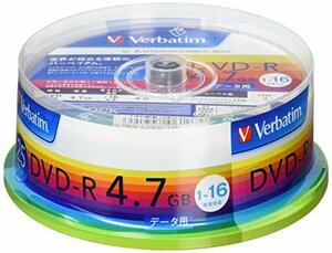 【中古】 Verbatim バーベイタム 1回記録用 DVD-R 4.7GB 25枚 ホワイトプリンタブル 1-16倍速