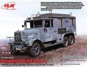 【中古】 ICM 1/35 ヘンシェル33D1-Kfz.72無線指揮車 IC35467 プラモデル