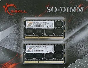 【中古】 G.Skill F3-1600C11D-16GSQ (DDR3-1600 CL11 8GB×2)