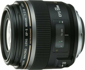 【中古】 Canon キャノン 単焦点マクロレンズ EF-S60mm F2.8マクロ USM APS-C対応