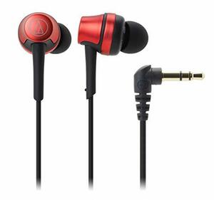 【中古】 audio technica オーディオテクニカ SoundReality カナル型イヤホン レッド ATH-