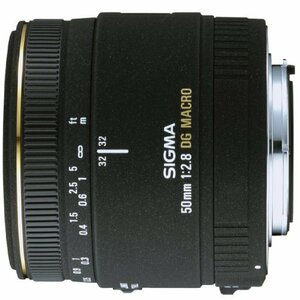 【中古】 SIGMA 単焦点マクロレンズ MACRO 50mm F2.8 EX DG キャノン 用 フルサイズ対応