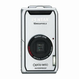 【中古】 PENTAX デジタルカメラ OPTIO (オプティオ) W60 シルバー 1000万画素 光学5倍ズーム O