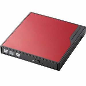 【中古】 Logitec ロジテック ポータブルDVDドライブ スーパーマルチ USB2.0 レッド LDR-PME8U