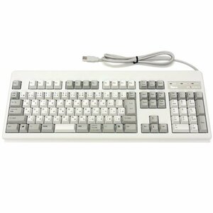 【中古】 Topre/東プレ 静電容量無接点方式キーボード 静音モデル 日本語108キー ホワイト REALFORCE