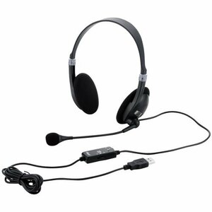 【中古】 Digio2 USBヘッドセット 両耳オーバーヘッドタイプ (2人同時使用可能) ブラック MHM-SU13B