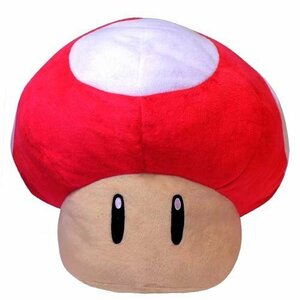 [ б/у ] super Mario очень большой размер мягкая игрушка super грибы ( красный )