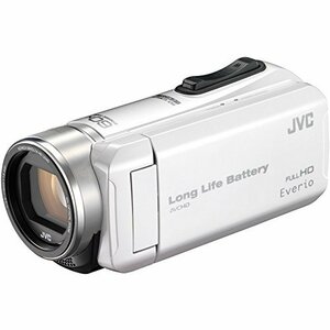 【中古】 JVC ビデオカメラ Everio R 耐低温 耐衝撃 長時間内蔵バッテリー 内蔵メモリー32GB パールホワ