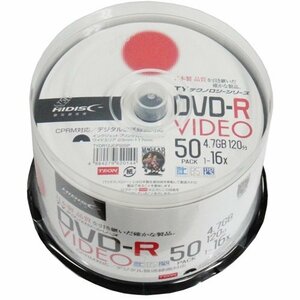 【中古】 HI-DISC 録画用DVD-R TYDR12JCP50SP (16倍速/50枚/TYテクノロジー)