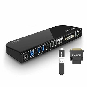 【中古】 Wavlink USB 3.0 ユニバーサル ドッキングステーション デュアル ビデオモニタ ディスプレイ 最