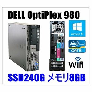 【中古】 デスクトップパソコン Windows 10 SSD240G メモリ8GB Dell OptiPlex 980