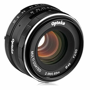 【中古】 Opteka 50mm f 2.0 HD MC マニュアルフォーカスプライムレンズ オリンパス マイクロ4 3