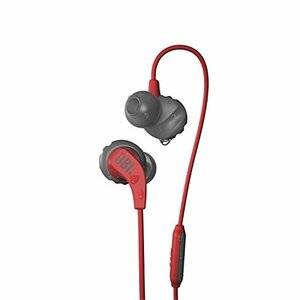 【中古】 JBL ENDURANCE RUN イヤホン IPX5防水 1ボタンリモコン付き マグネット レッド JBLE