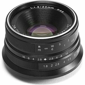 【中古】 7artisans 光電レンズ 25mm f/1.8 SONY Eマウント用 - ブラック