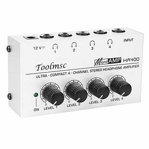 【中古】 Toolmsc 4チャンネル ヘッドフォンアンプ オーディオ ステレHA400 聖歌隊 パーソナル録音用のDC