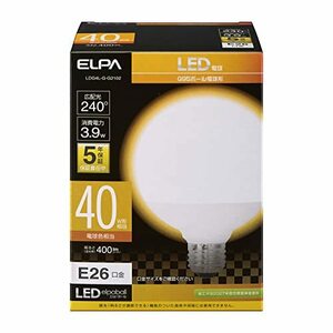 【中古】 エルパ (ELPA) LED電球 ボール球形 G95 (口金E26 40W形 電球色) 電球 (LDG4L-G