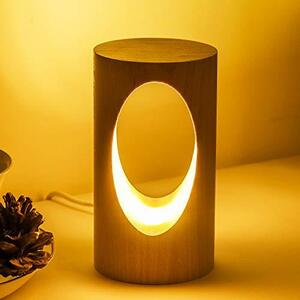 【中古】 LEDの木製の電気スタンド 寝室のベッドサイドのナイトライト 調光可能なLed照明 創造的な家の装飾のテーブル