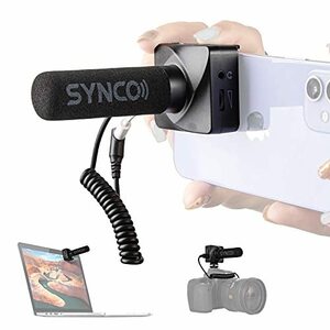 【中古】 SYNCO-U3-スマホマイク-カメラマイク-単一指向性一眼レフマイク コンデンサーマイク 操作簡単 磁気吸着