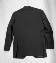未使用 サマースーツ Y6 清涼快適 スーツ ビジネス スーツ シングルスーツ ブラックストライプ 背抜き サイドベンツ ノータック　130011_画像3