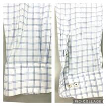 中古 バーバリー BURBERRY 長袖シャツ ブラックレーベル ホワイト ブルーチェック コットン サイズ39 メンズ 011102_画像8