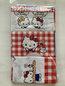  Sanrio Hello Kitty & ушко (уголок) . ланч Cross 3 шт. комплект .. данный входить .43×43 хлопок 100% красный проверка 