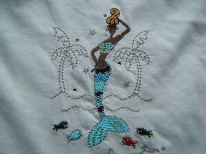 ルカート Leucate 　人魚の刺繍　シャツ　～大きいサイズの方にも（未使用）