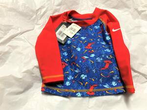 [ prompt decision tag equipped ] Nike Kids Rush Guard 80 size NIKE blue red swimsuit 