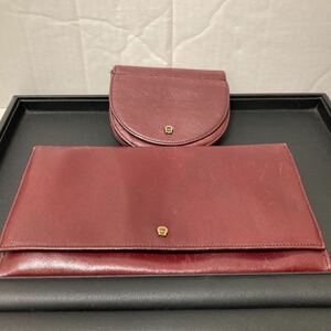 ※6506　アイグナー AIGNER　長財布　コインケース　2点 キズ、スレ、使用感あり