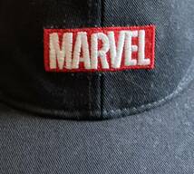 ブラックカラーキャップ【MARVEL マーベル】スナップバック帽子CAP/フリーサイズ(56cm)男女OK♪ユニセックス仕様_画像2